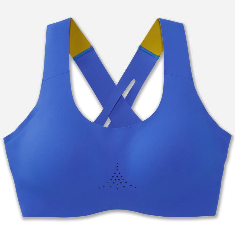 Brooks Dare Crossback 2.0 Womens Sports Running Bra - Bluetiful/Golden Hour - Philippines (253801YNR